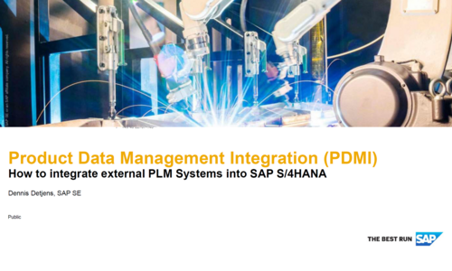 [Translate to Englisch:] Präsentation PDMI Vorstellung durch SAP