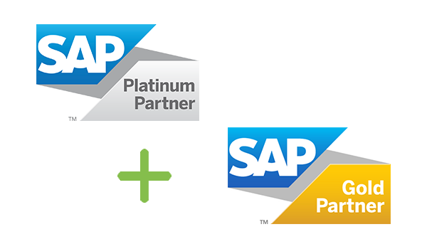 [Translate to Englisch:] SAP Gold Partner und SAP Platinum Partner Logos