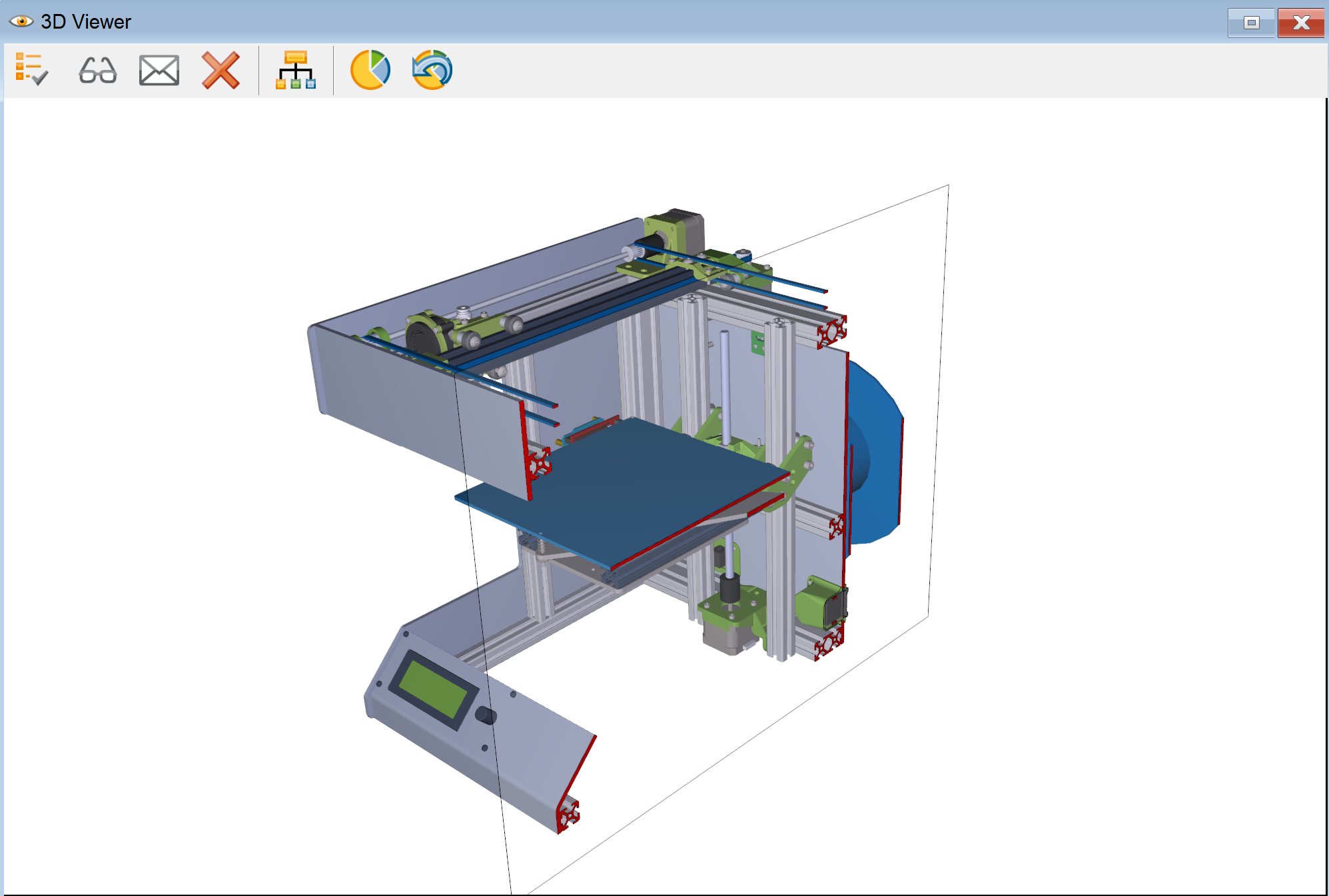 SAP 3D Visual Enterprise Viewer with model and cross-section view